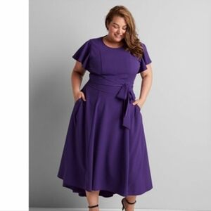 Lane Bryant Purple Lena Dress NWT 28W
